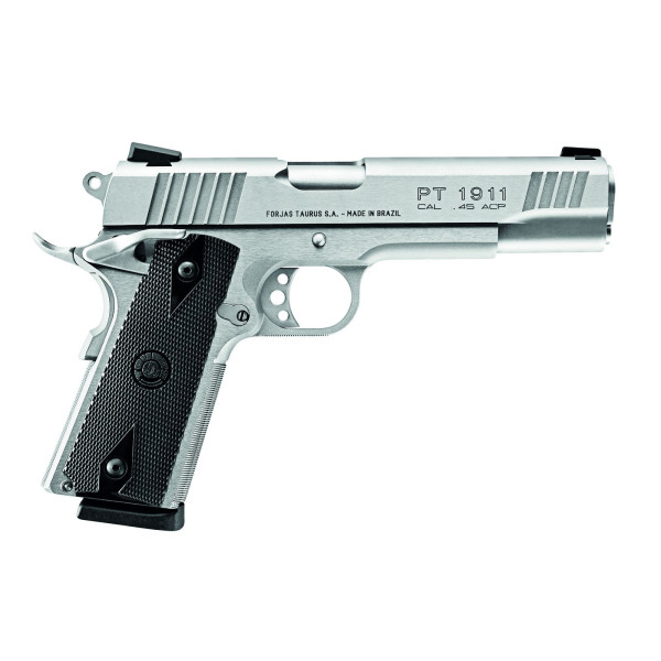 Pistolet PT1911 Matte Stainless Steel 45ACP — Armurerie de l’Est